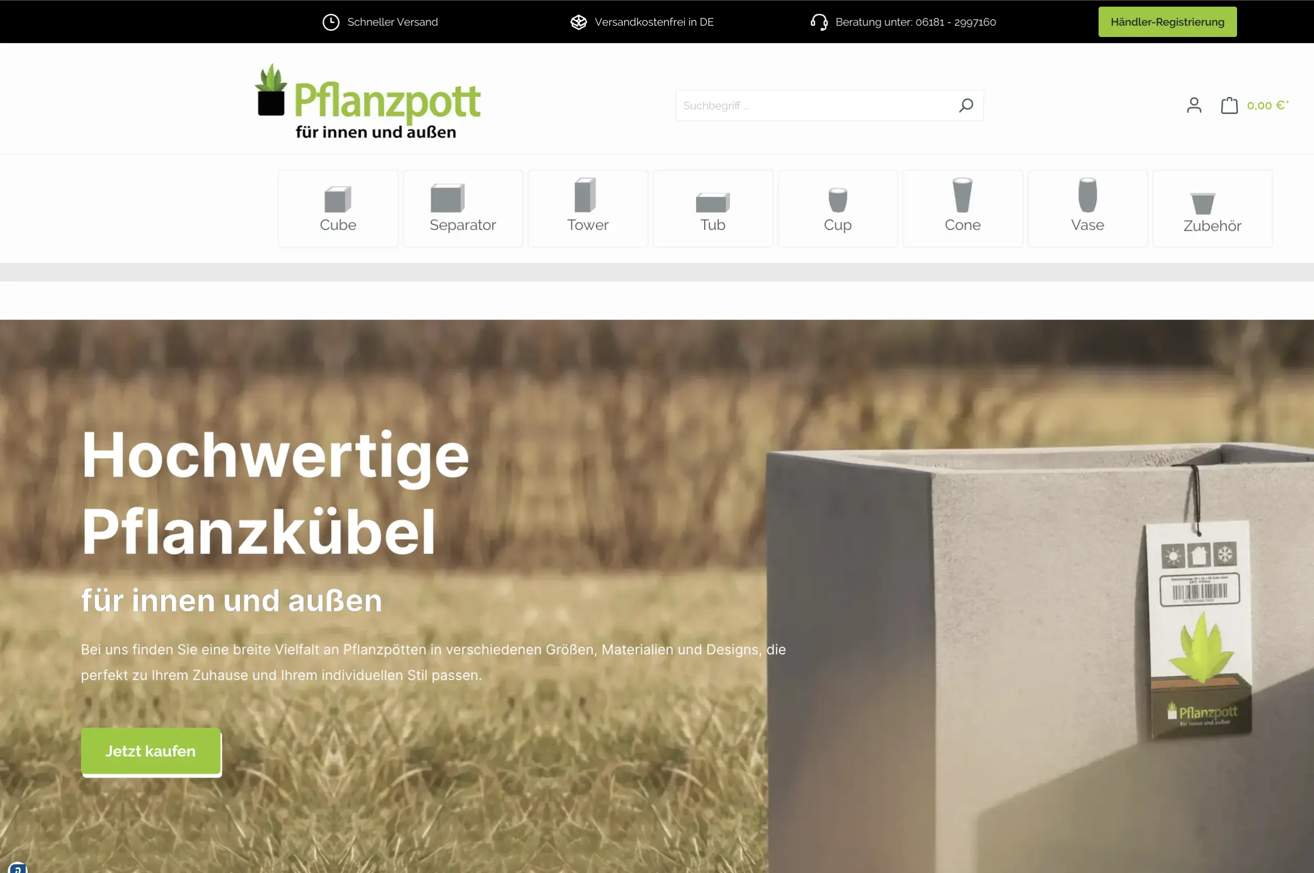 Pflanzpott Webshop erstellen lassen berlin