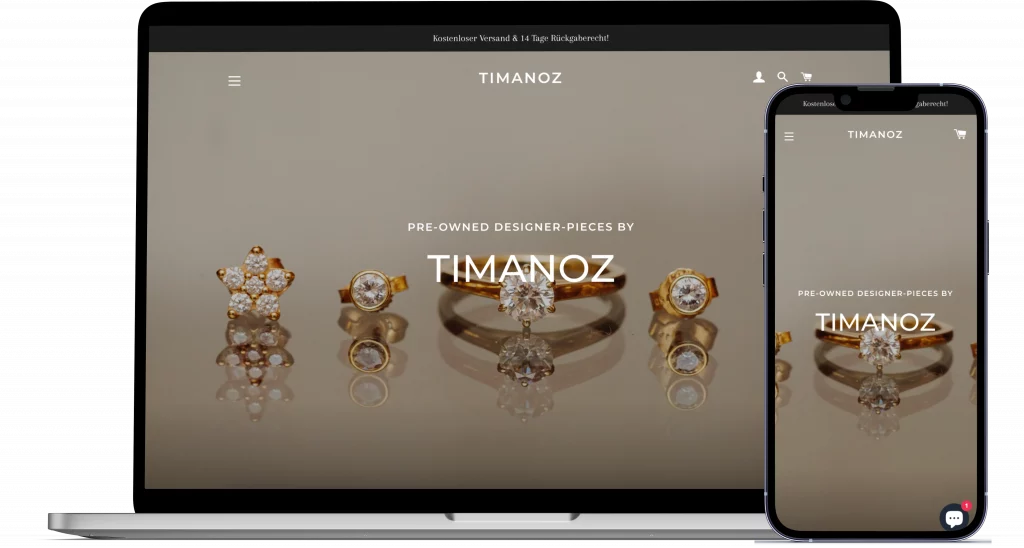 Timanoz Onlineshop erstellen lassen